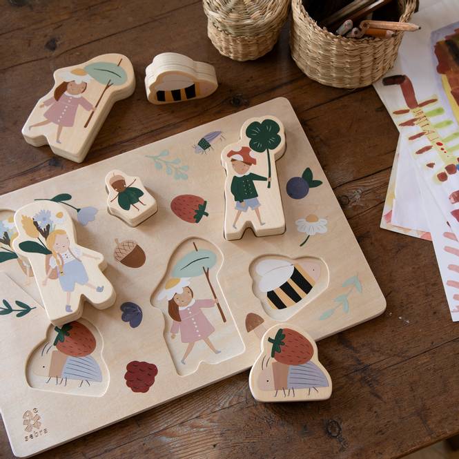 Hovedbilde Sebra puslespill i tre, Pixie Land