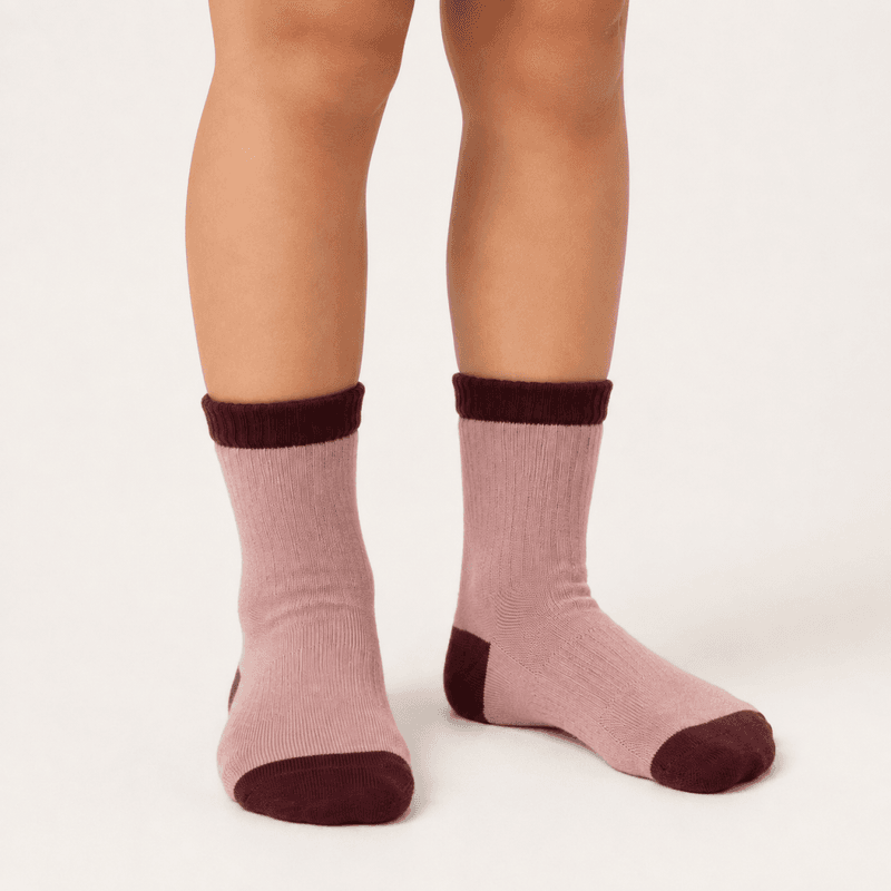 Bruse ullsokker, 3pk Edland, Rose Brown mix