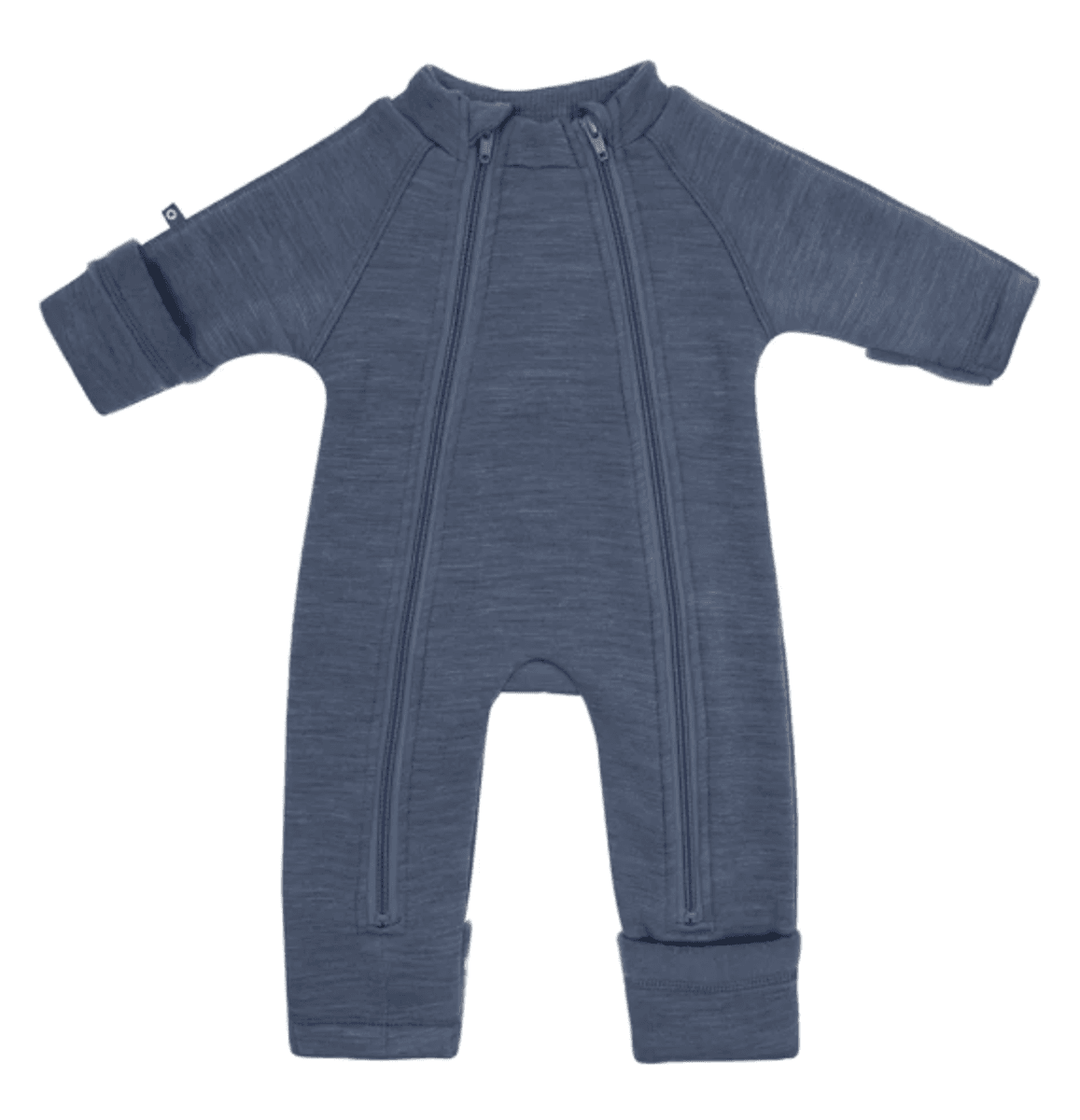 Smallstuff, Jumpsuit 2 zip prematur, merinoull, Denim melange (44)