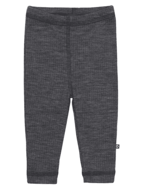 Hovedbilde Smallstuff Leggings prematur, merinoull, Dark grey drop needle
