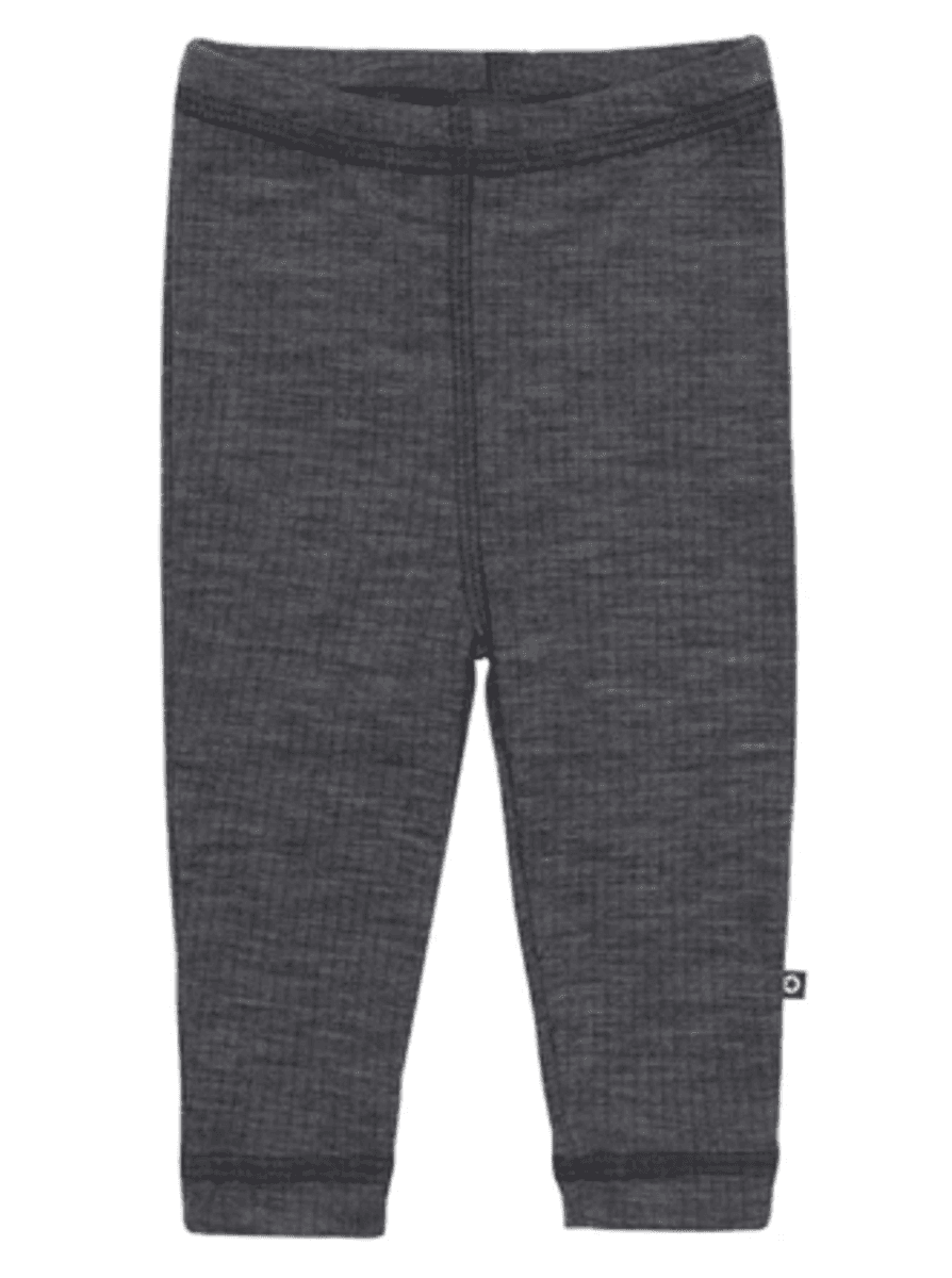 Smallstuff Leggings prematur, merinoull, Dark grey drop needle (44)