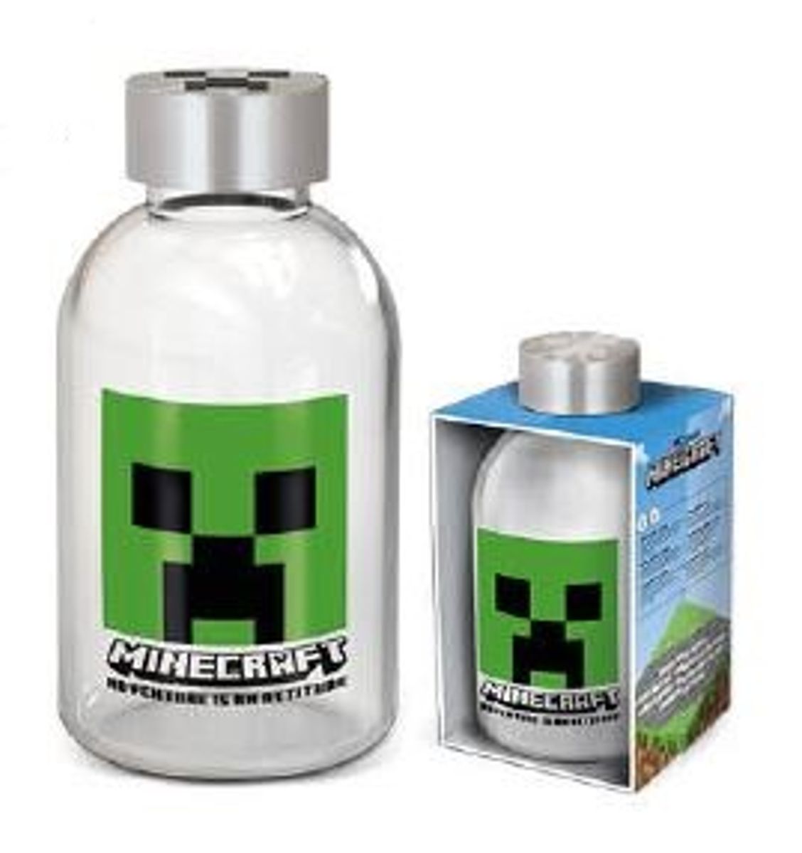 Minecraft Glassflaske i Gaveeske 620 ml