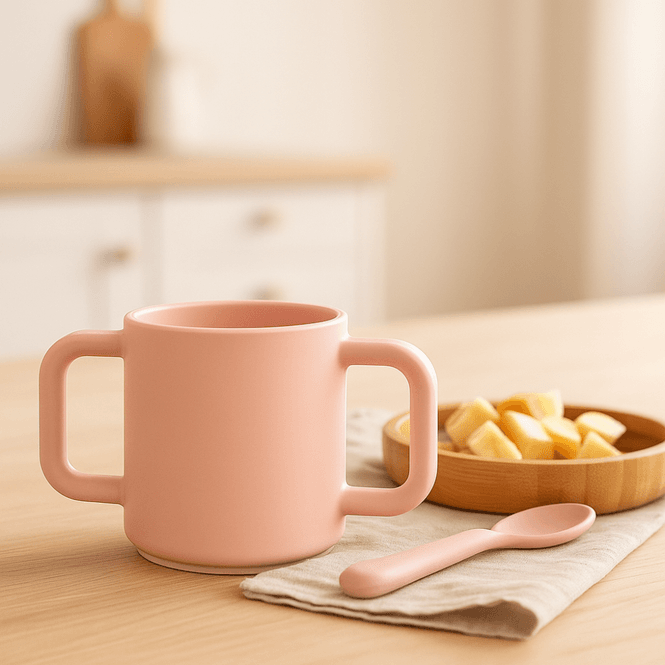 Hovedbilde Filiokus Silikon kopp med håndtak, Dark pink