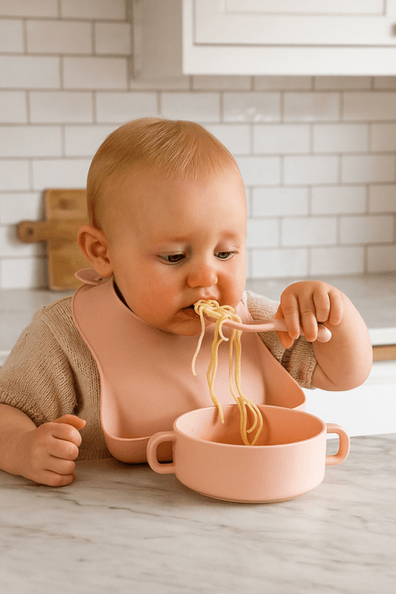 Hovedbilde Filiokus Silikon bolle med håndtak, Dark Pink