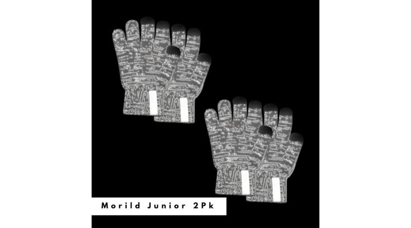 Morild Magic fingervanter Junior 2-pk med refleks, blå