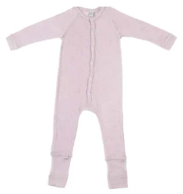 Hovedbilde Smallstuff, Heldress/nattdrakt prematur, merinoull, Powder jaquard