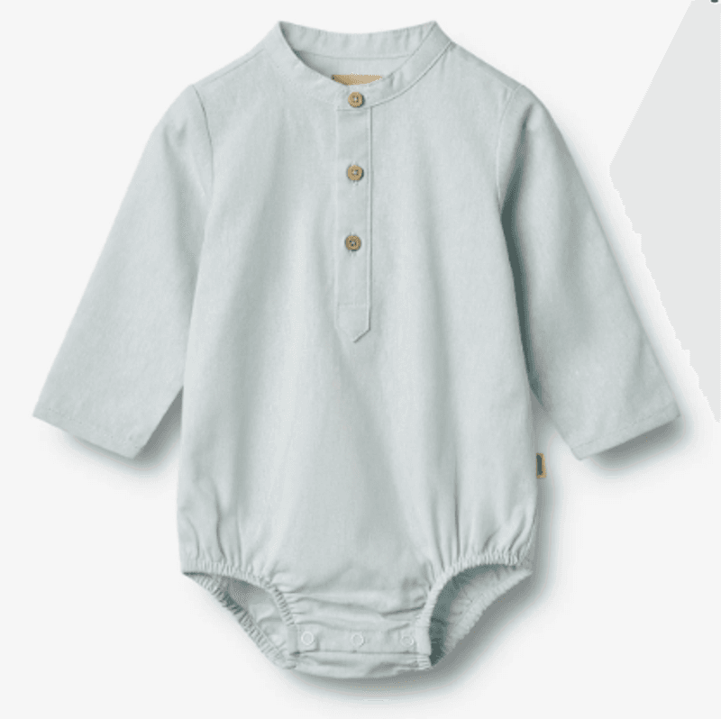 Wheat, Romper Shirt Victor, Light Blue chambray