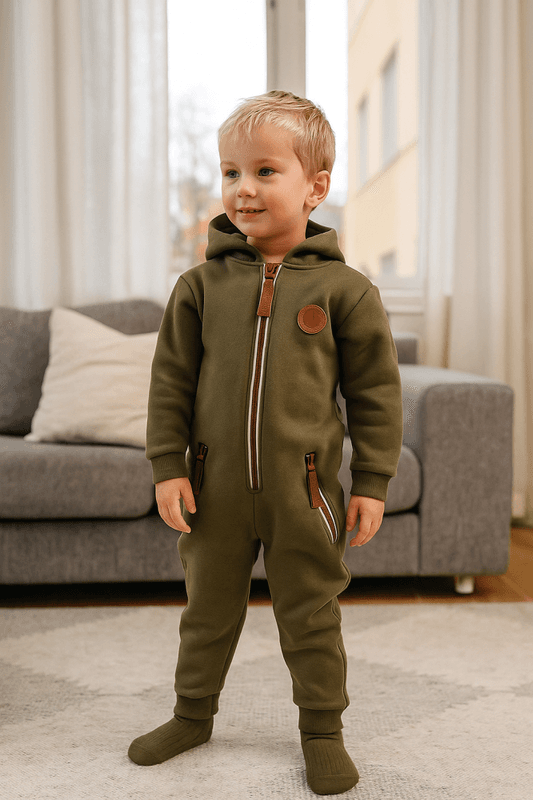 Bruse Bomull Jumpsuit, Gran, Capers grønn