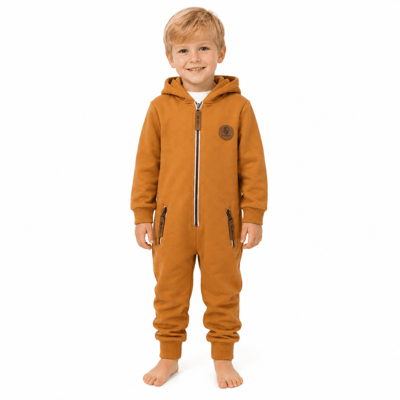 Bruse bomull jumpsuit, Gran, Bone Brown gulbrun