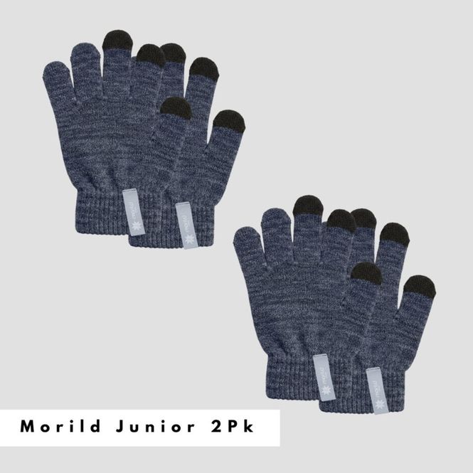 Hovedbilde Morild Magic fingervanter Junior 2-pk med refleks, blå