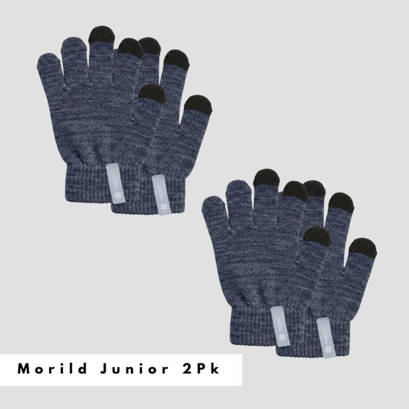 Morild Magic fingervanter Junior 2-pk med refleks, blå