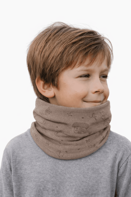 Hovedbilde Bruse Sogn hals med merinoull, Covert Green