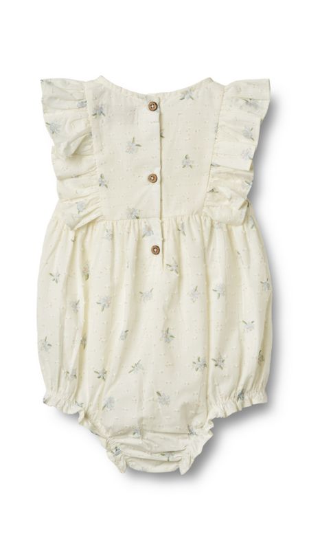 Wheat, Romper Emmaline, Off-white blomster