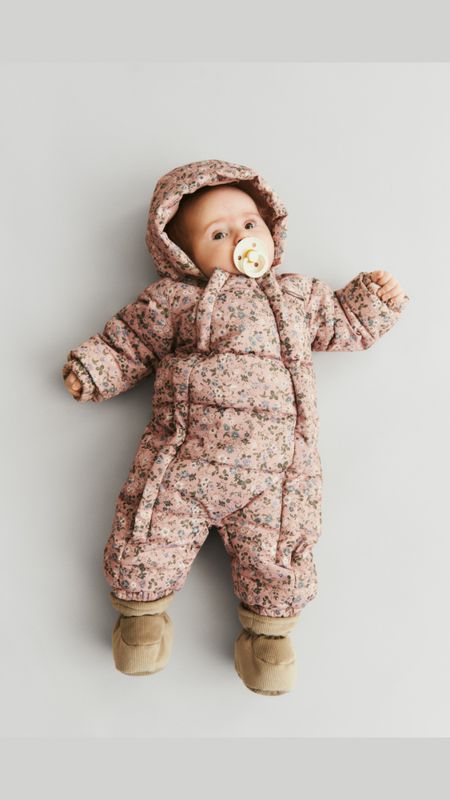 Wheat, Puffer suit Edem, Baby, Rose Powder Flowers