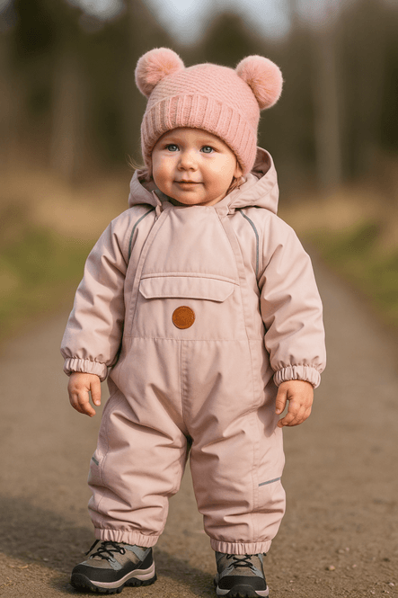 Hovedbilde Bruse Lue med dusk, Teddy, Rosette rosa