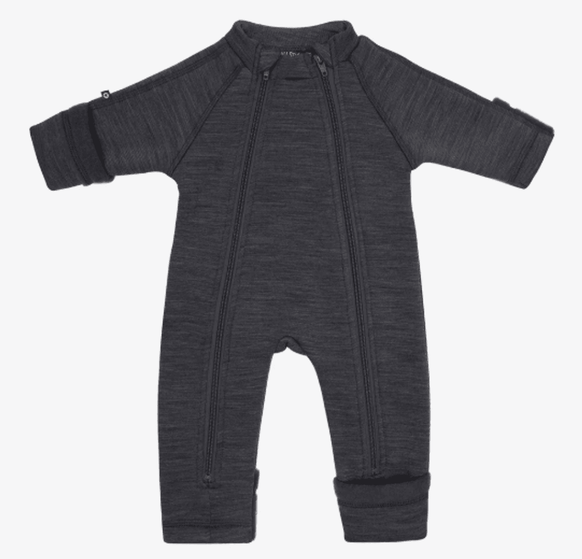 Smallstuff, Jumpsuit 2 zip prematur, merinoull, Dark grey (44)