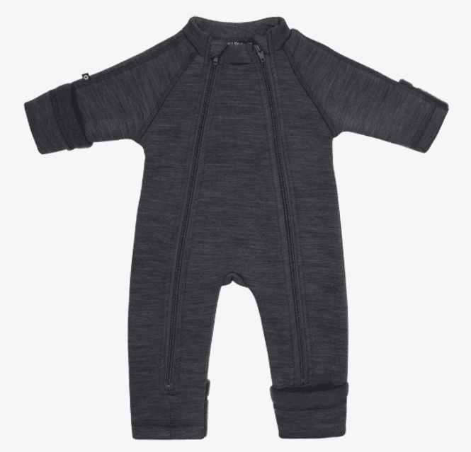 Hovedbilde Smallstuff, Jumpsuit 2 zip prematur, merinoull, Dark grey