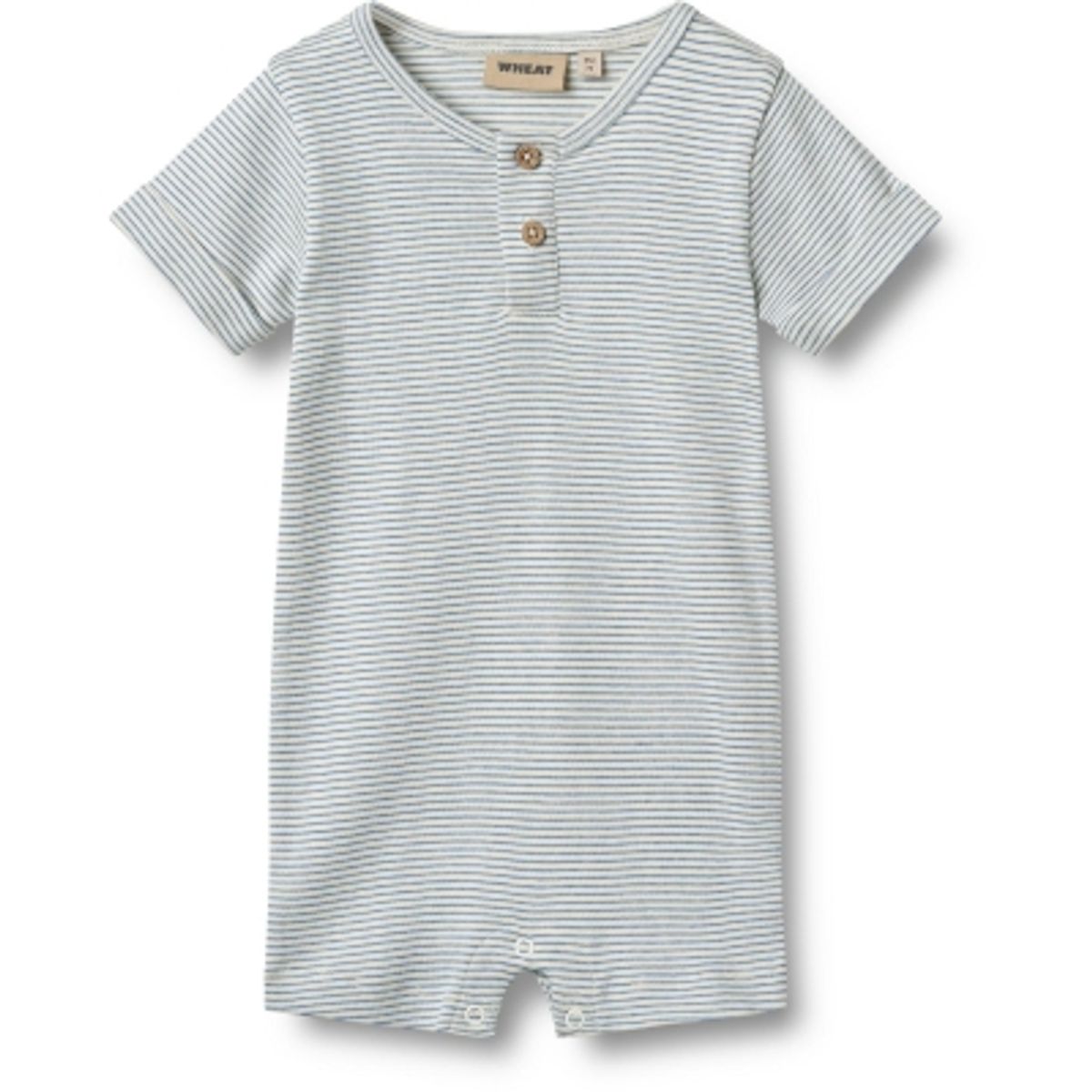 Wheat, Jumpsuit S/S Alfred, Blue stripe (92 cm)
