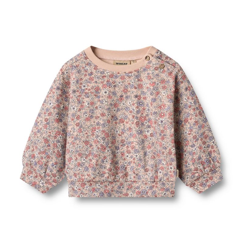 Wheat, Sweatshirt L/S Lia, Baby, Rose Dust Flowers