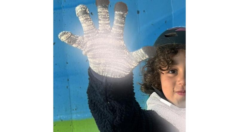 Morild Mini Magic fingervanter Junior 2-pk med refleks, grå